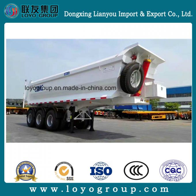 3 Axles U Type Semi Dump Trailer with Fuhua Axle 