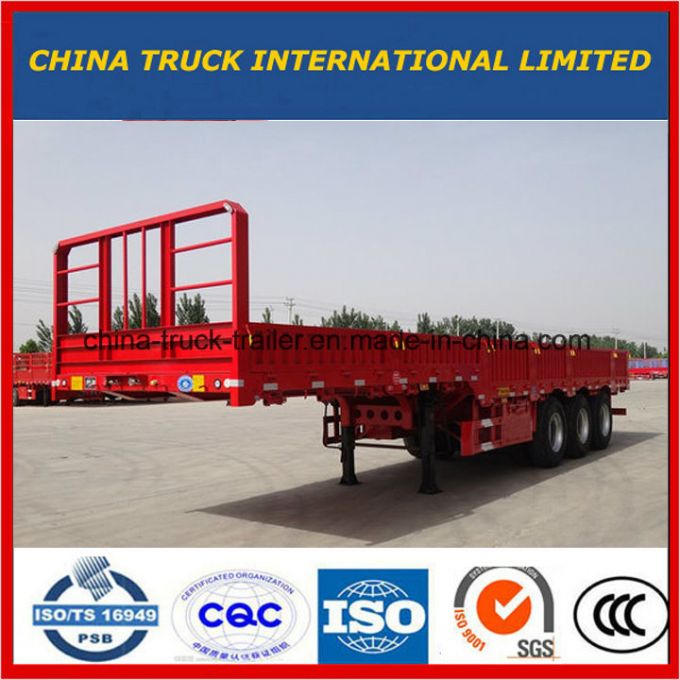 High Quality 3axles/12tyres Side Wall/Fence/Sideboard Utility Cargo Semi Trailer 