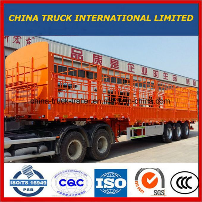 Fence Type Stake Semi Trailer for Bulk Cargo Transport 