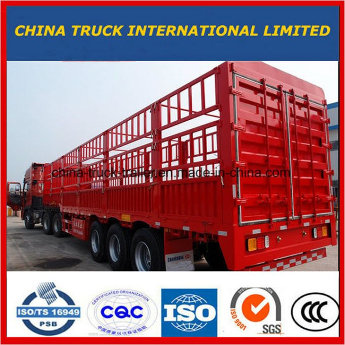 Cimc 3axle Cargo Stake Semi Trailer with Locks 