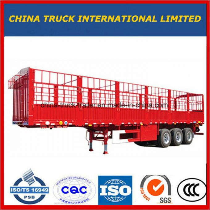 3 Axle Stake/Cargo/Fence Twist Locks Carrying Container Semi Truck Trailer 