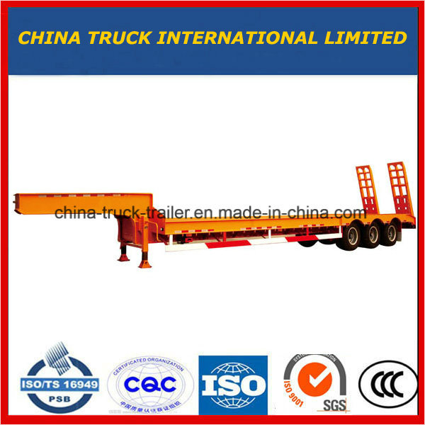 Heavy Duty 60 Tons Gooseneck Low Bed Trailer / Drop Deck Semi-Trailer for Sale 