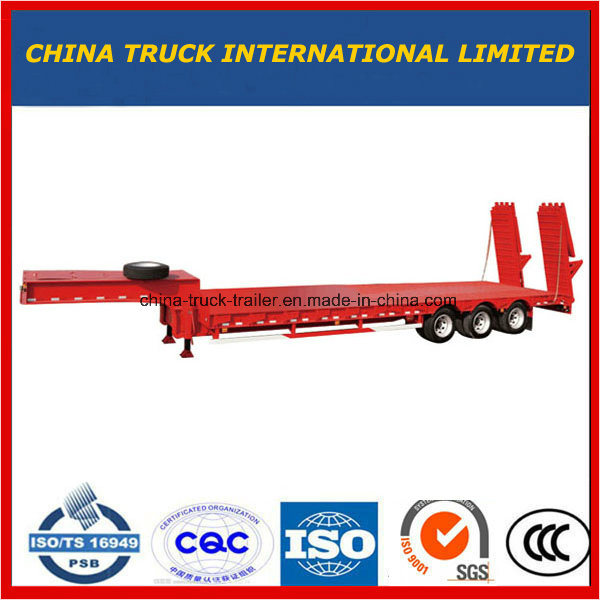 3 Axle 60 Ton 13m Low Bed Semitrailer or Lowboy Semi Truck Trailer 