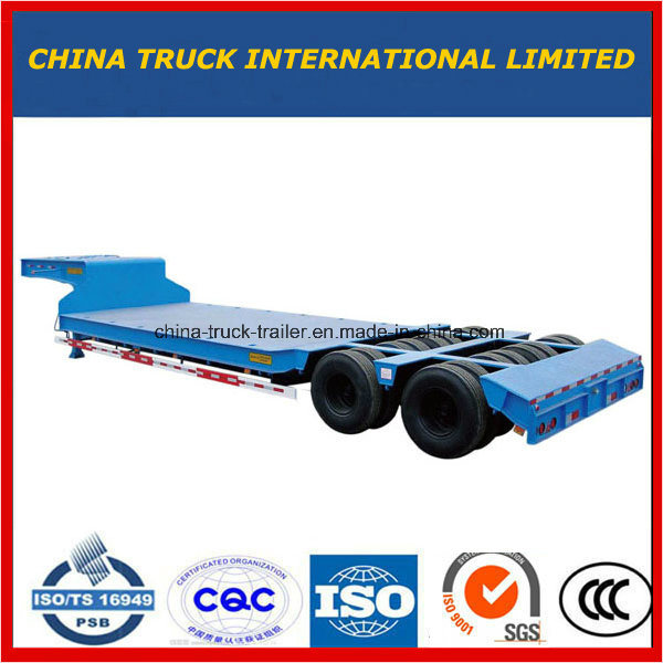 3 Axle 13 Meters Low Bed Flatbed Semitrailer with Good Price 