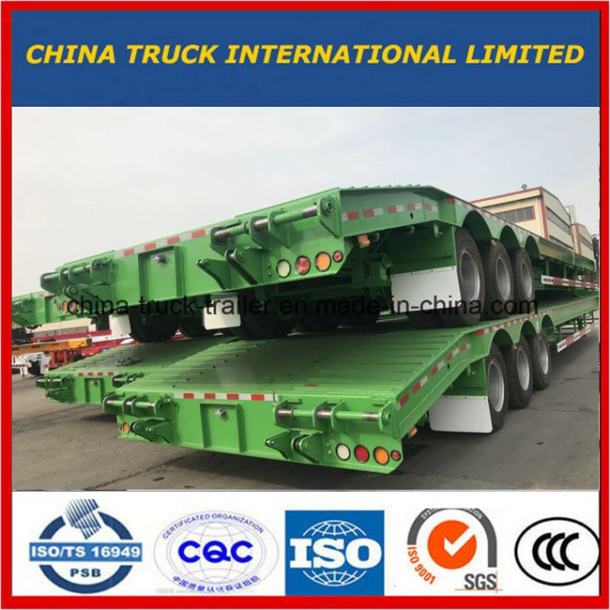 Hydraulic Ladder Low Boy Semi Trailer 