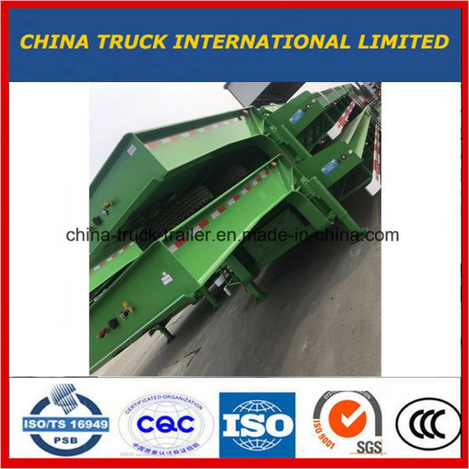 Low Boy Semi Trailer with Hydraulic Ladder 