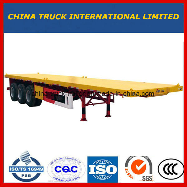 Cimc 3 Axle 40FT Flatbed Container Semi Truck Trailer 