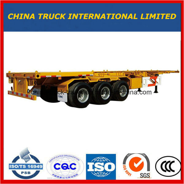 Manufacturing 3 Axles 40FT Platform Semi Trailer for Sale 