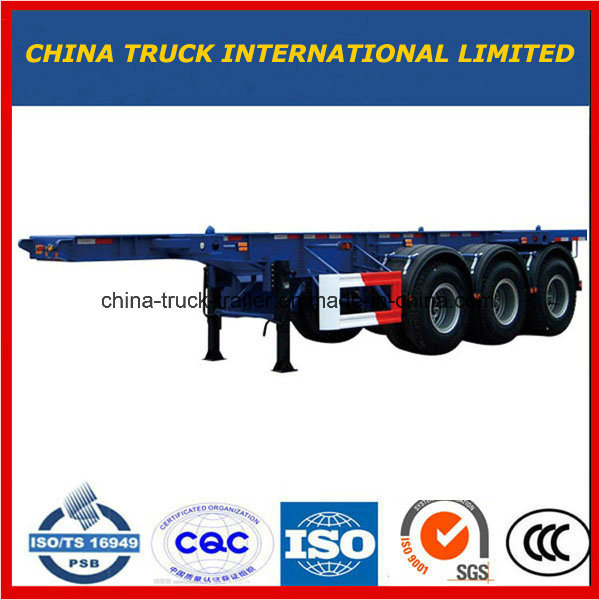 2017 New Style 3 Axles Container Flatbed Utility Semi Trailer for Sale 