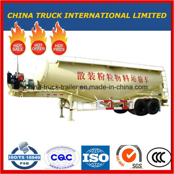 3 Axles 4 Axles 60t Engine Compressor Powder Bulk Cement Tank Trailer 