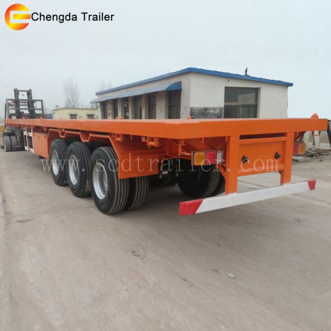 China Factory 40ton 40FT Container Flatbed Trailer for Sale 