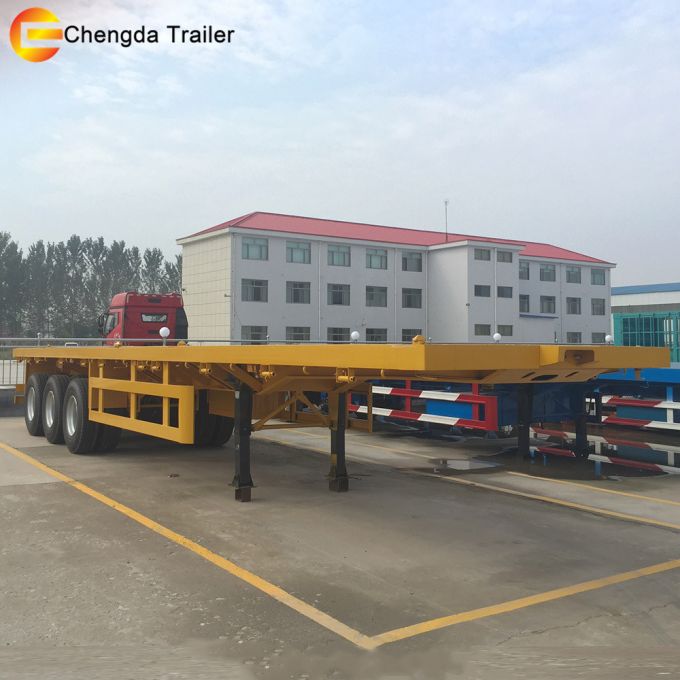 20FT 40FT Flatbed Container Chassis Flat Bed Semi Trailer 