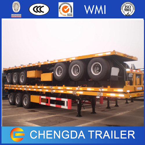 Oman Model 40ton Flatbed Container Trailer Made in China 