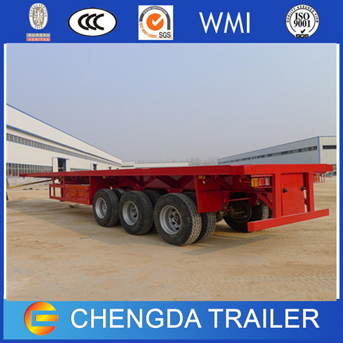 Cimc 3axles 40feet 40FT Flatbed Container Cargo Truck Trailer for Sale 