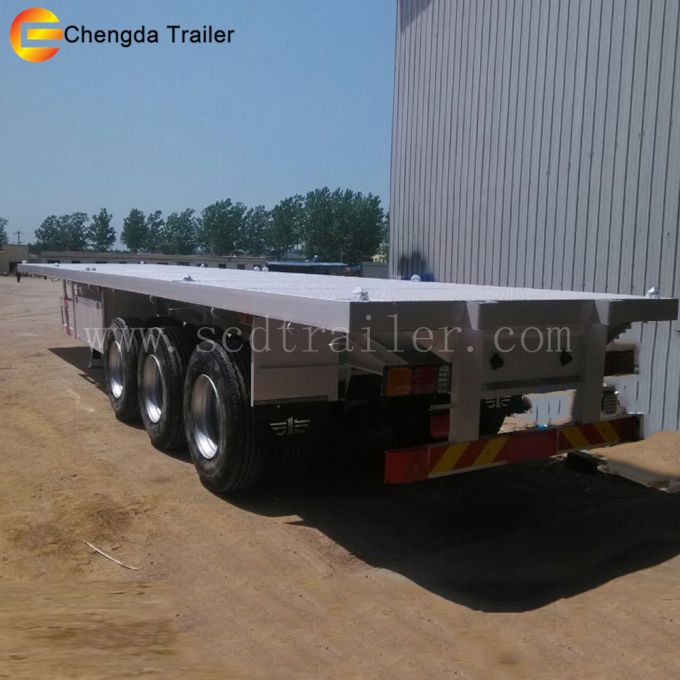 40FT 20FT 3 Axles Flatbed Container Semi Trailer 