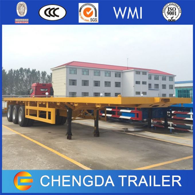 40FT Flat Bed Gooseneck Container Transport Trailer for Trucks 