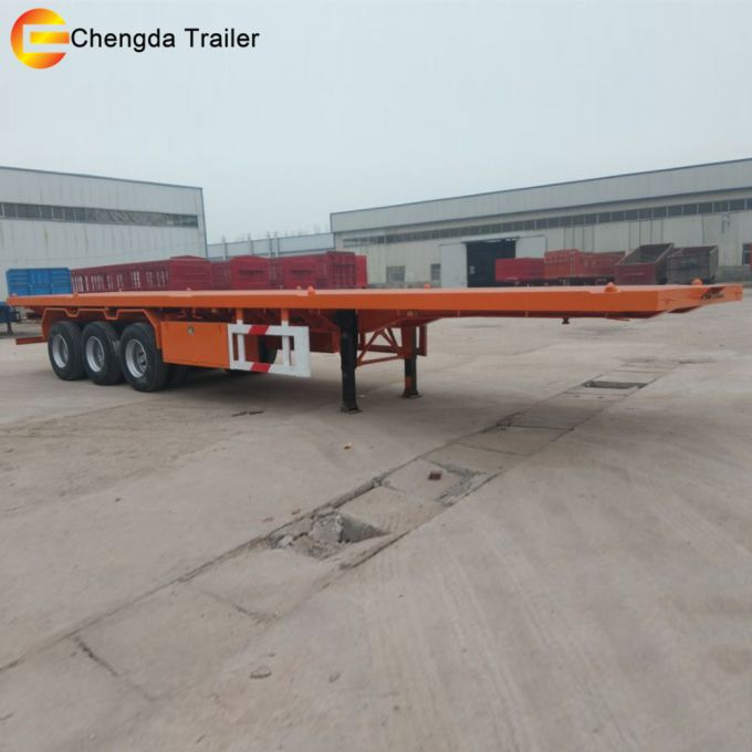 2axle 3axle 20FT and 40FT Flatbed Container Semi Truck Trailer for Sale 