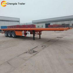 2axle 3axle 20FT and 40FT Flatbed Container Semi Truck Trailer for Sale