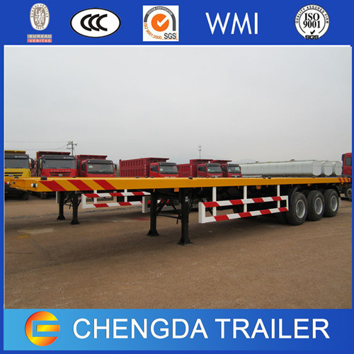 Flat Bed Truck Trailer 20 Ft Flatbed Container Semi Trailer 