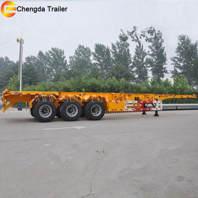 3 Axles 40ft Skeleton Container Semi Trailer 