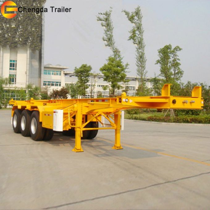 3 Axle Skeletal Container Semi Trailer for Sale 