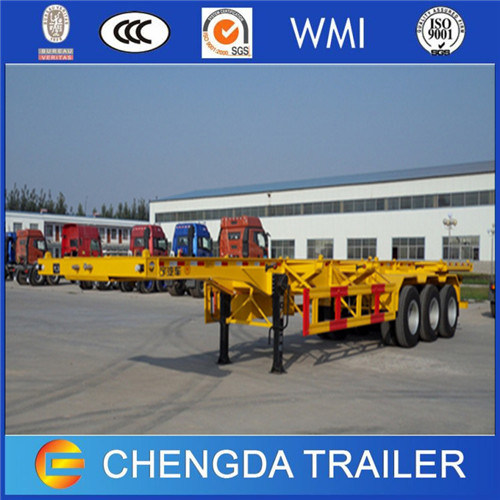 ISO 3 Axles Skeletal Semi Trailer 40ft Container Chassis 