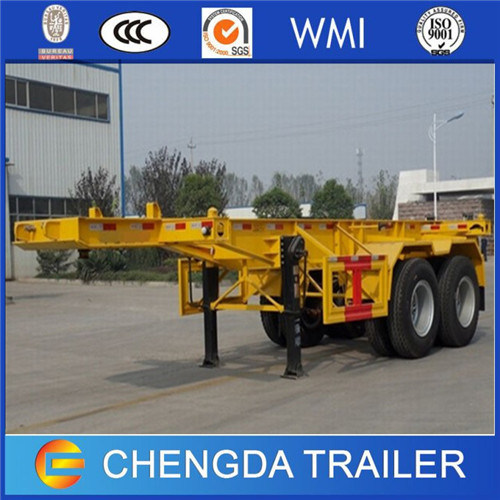 ISO China Cheap Cimc 2 Axles 40ft Container Skeletal Trailer 