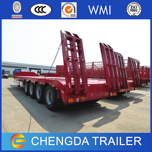 Heavy Duty 100 Ton 4 Axle Low Bed Trailer 