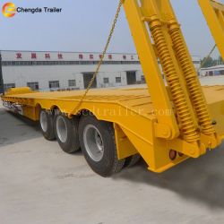 3 Axles 60ton Gooseneck Low Bed Flatbed Trailer