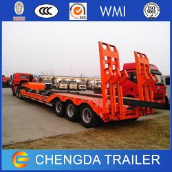 3 Axle 60 Ton Heavy Duty Low Bed Trailer for Sale