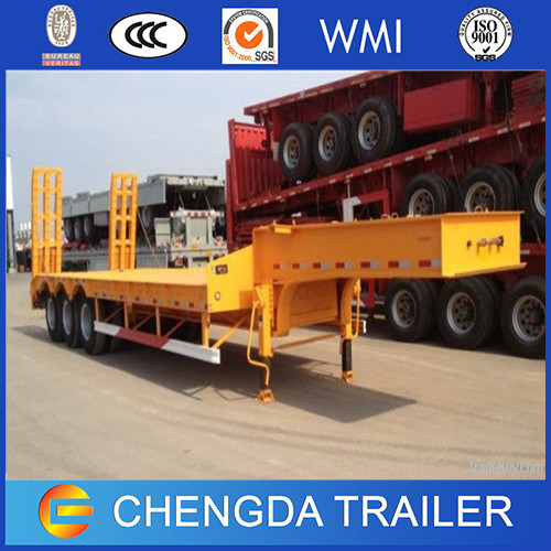 3 Axle 50 Ton Gooseneck Flatbed Trailer for Sale 