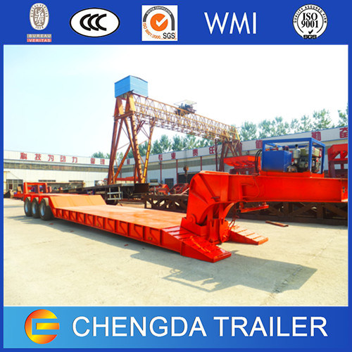 Heavy Duty Semi Trailer 3 Axle 50 Ton Low Loader 