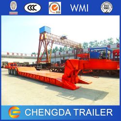 Heavy Duty Semi Trailer 3 Axle 50 Ton Low Loader