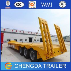 60 Ton Low Flatbed 3 Axle Low Board Trailer