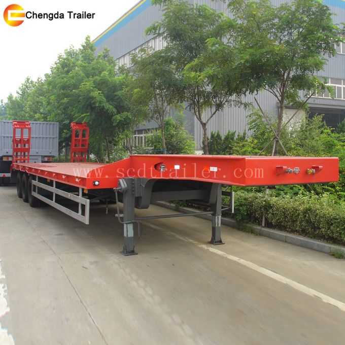 Sale 3 Axles 60t Low Bed Semi Trailer 