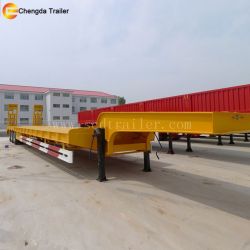 4 Axles Low Bed Trailer Lowboy Trailer 100 Ton