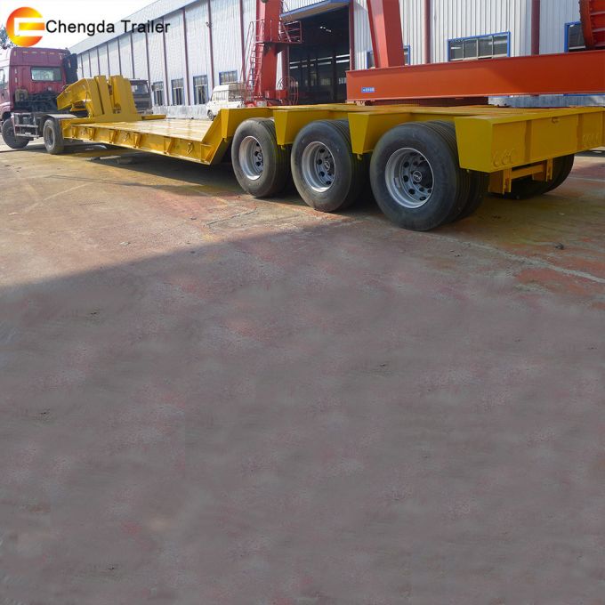 4 Axle Low Bed Trailer, Gooseneck Semi Trailer 