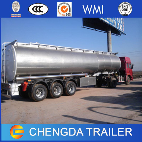 45cbm 3 Axles Fuel Transport Tanker Trailer Aluminum Tanker Trailer 