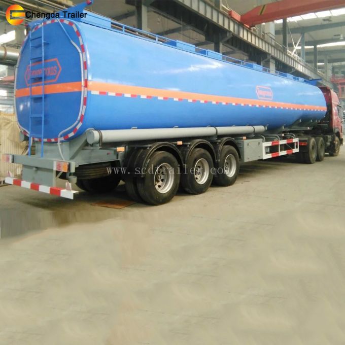 3 Axles 42000L Fuel Oil Tanker Trailer 