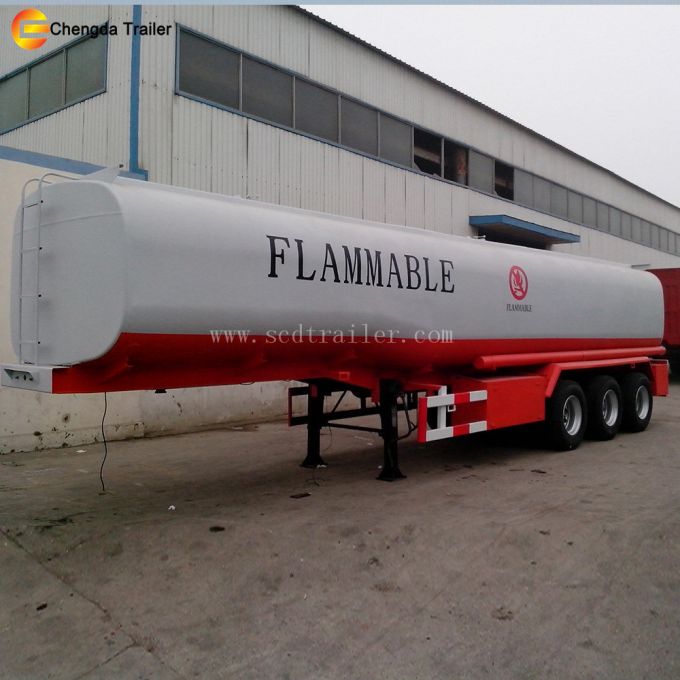 Large Capacity 3 Axles 40000L Oil Tanker Trailers 