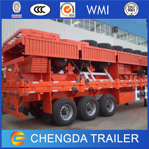 35-80tons 3 Axles Flatbed Cargo Trailer for Sale 