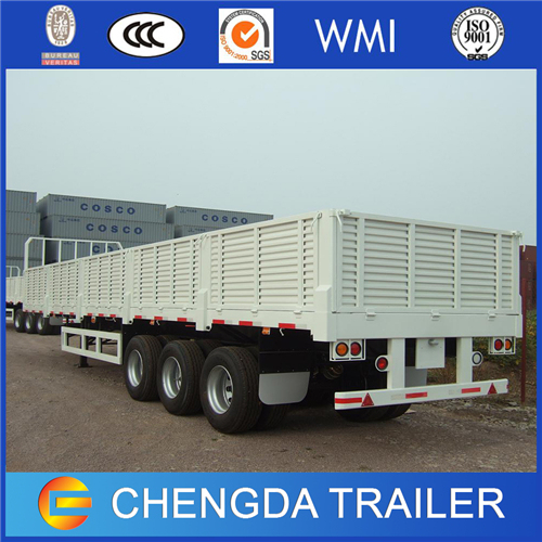 30-80 Tons Flatbed Trailer with Side Wall in Nigeria 