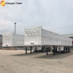 Bulk Cargo Transportation Flatbed 3 Axle Cargo Trailer