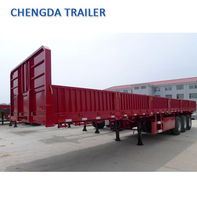 3 Axle 40 Ton Cargo Drop Side Trailer for Sale 