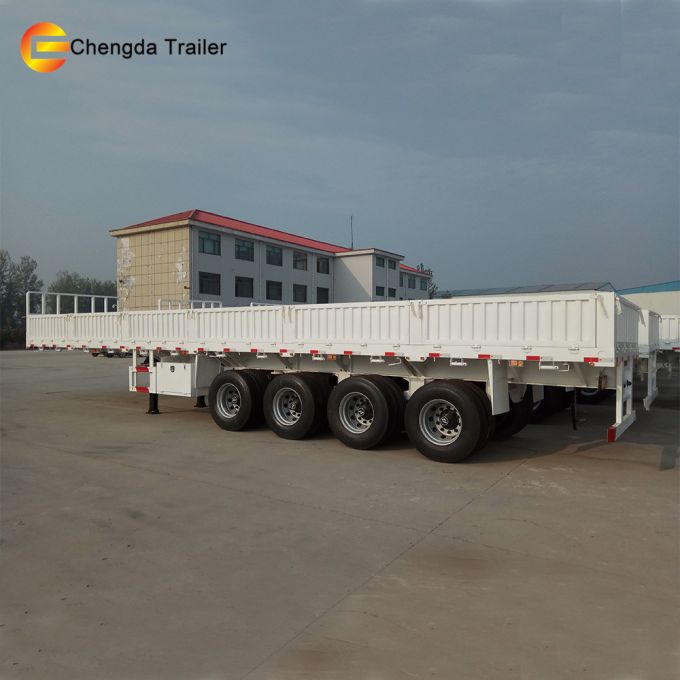 3 Axle Flat Deck Cargo Semi Trailer Sale in Africa 