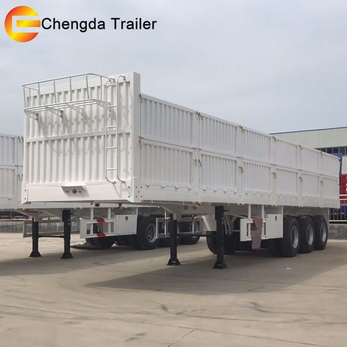 3 Axles Side Wall Cargo Trailer with Enclosed Fiberglass 