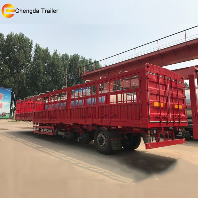 3 Axles Fence Cargo Livestock Trailer 