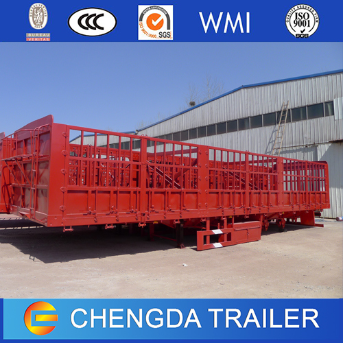 60ton China 3 Axles Fence Cargo Livestock Trailer 