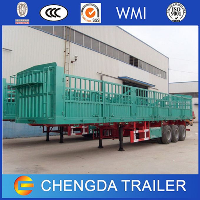 Box Tri-Axle Side Wall Drop Side Panel Fence Cargo Trailer 