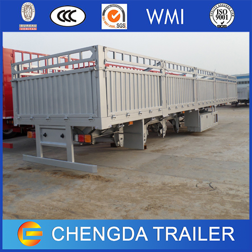 3 Axles Fence Cargo Trailer/ 50ton Livestock Transport Fence Trailer 